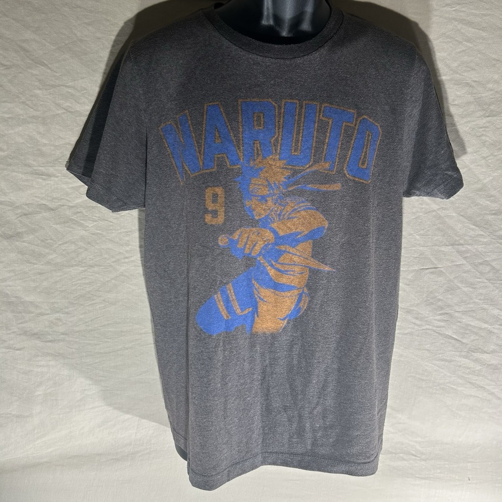 Naruto Shippuden Graphic T-Shirt Charcoal Grey Medium